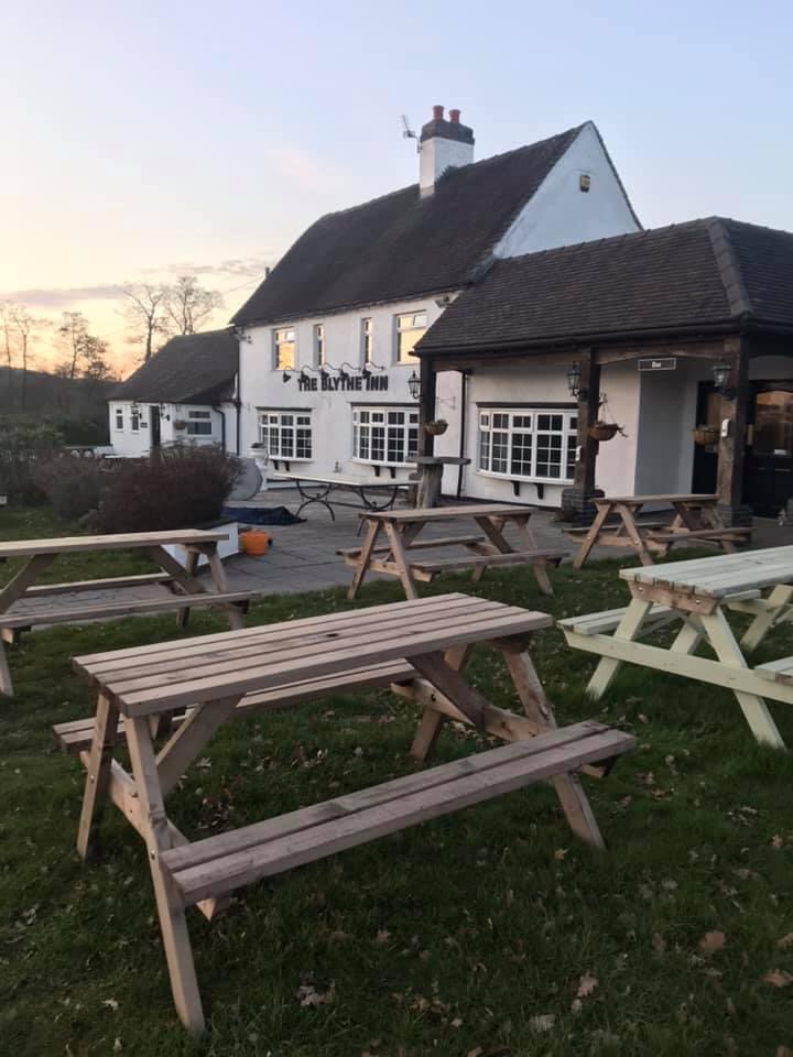 Commercial picnic bench for pub garden beer garden