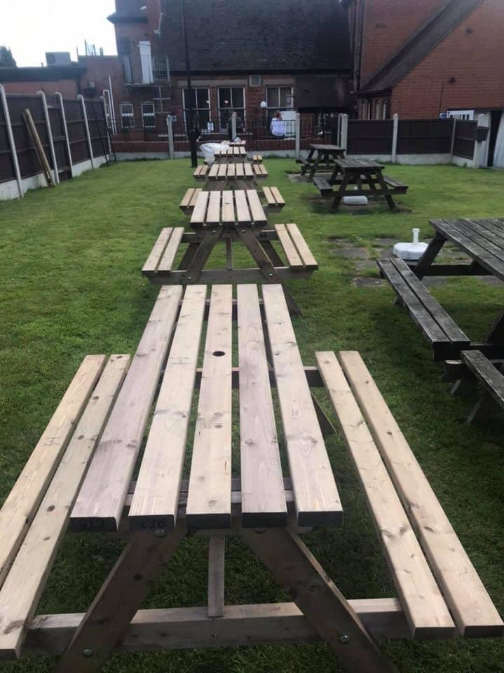 Pub grade outdoor picnic bench pressure treated timber